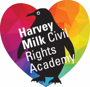 Harvey Milk Civil Rights Academy Penguin and Heart Logo