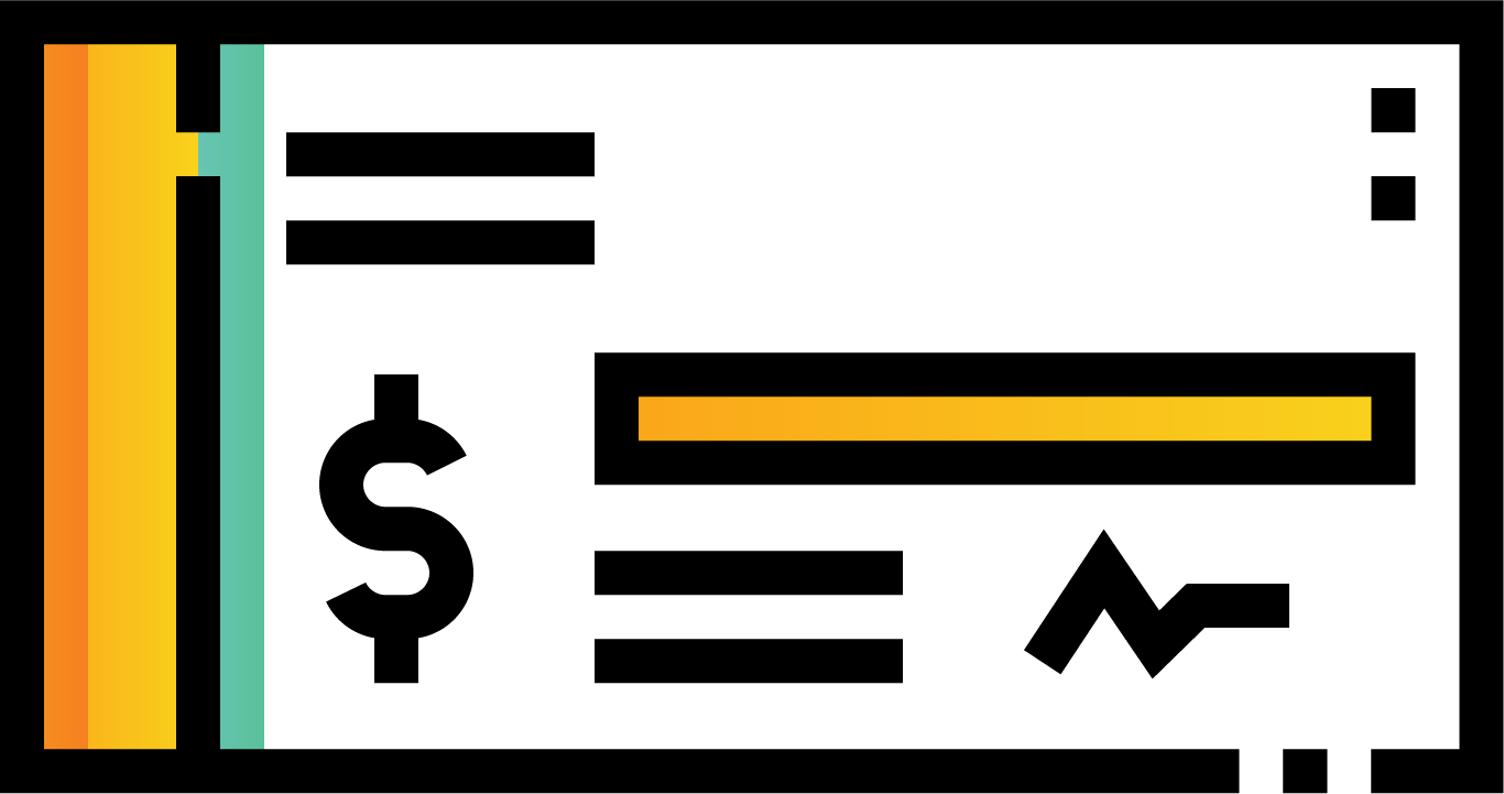 Graphic of a paper check.